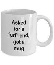 Gift for furfriend lover 'asked for a furfriend, got a mug' .