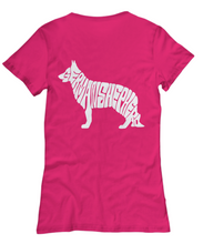 Cute German Shepherd Logo Women's T Pink