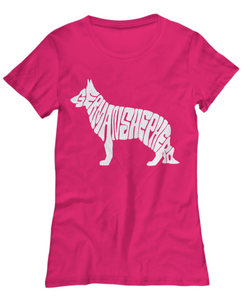 Cute German Shepherd Logo Women's T Pink